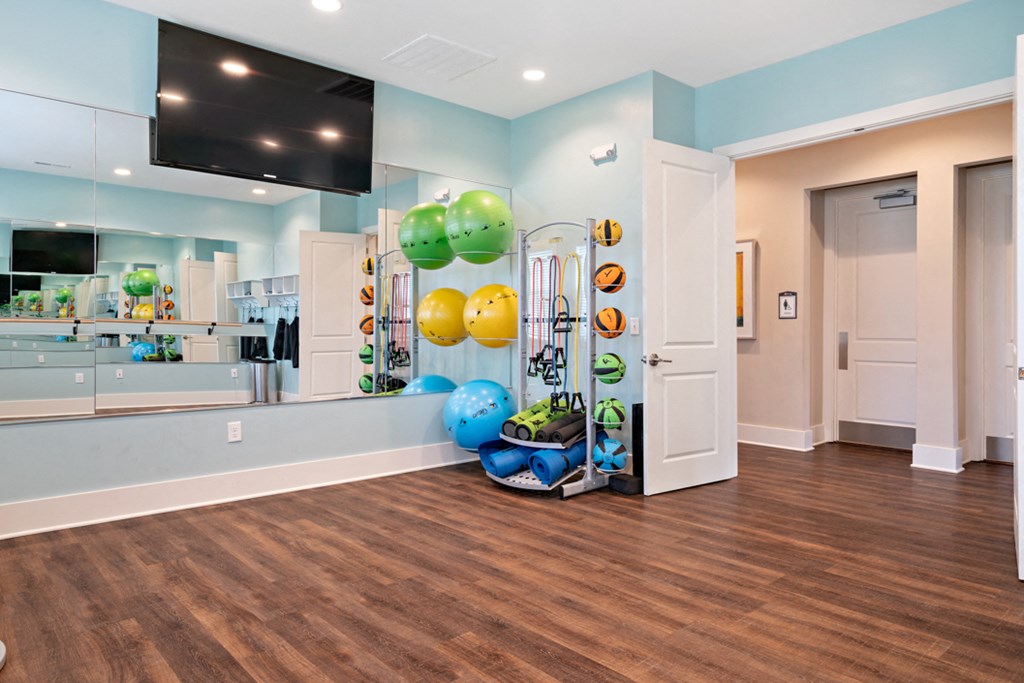 yoga studio at hawthorne at weaverville