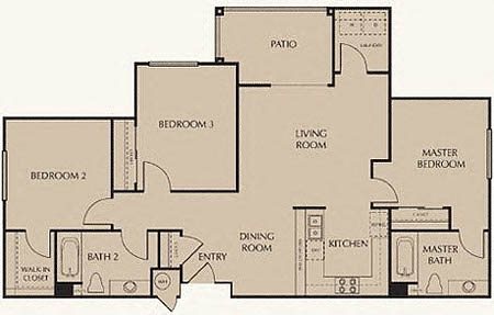 3 bedroom 2 bath Floor Plan 7