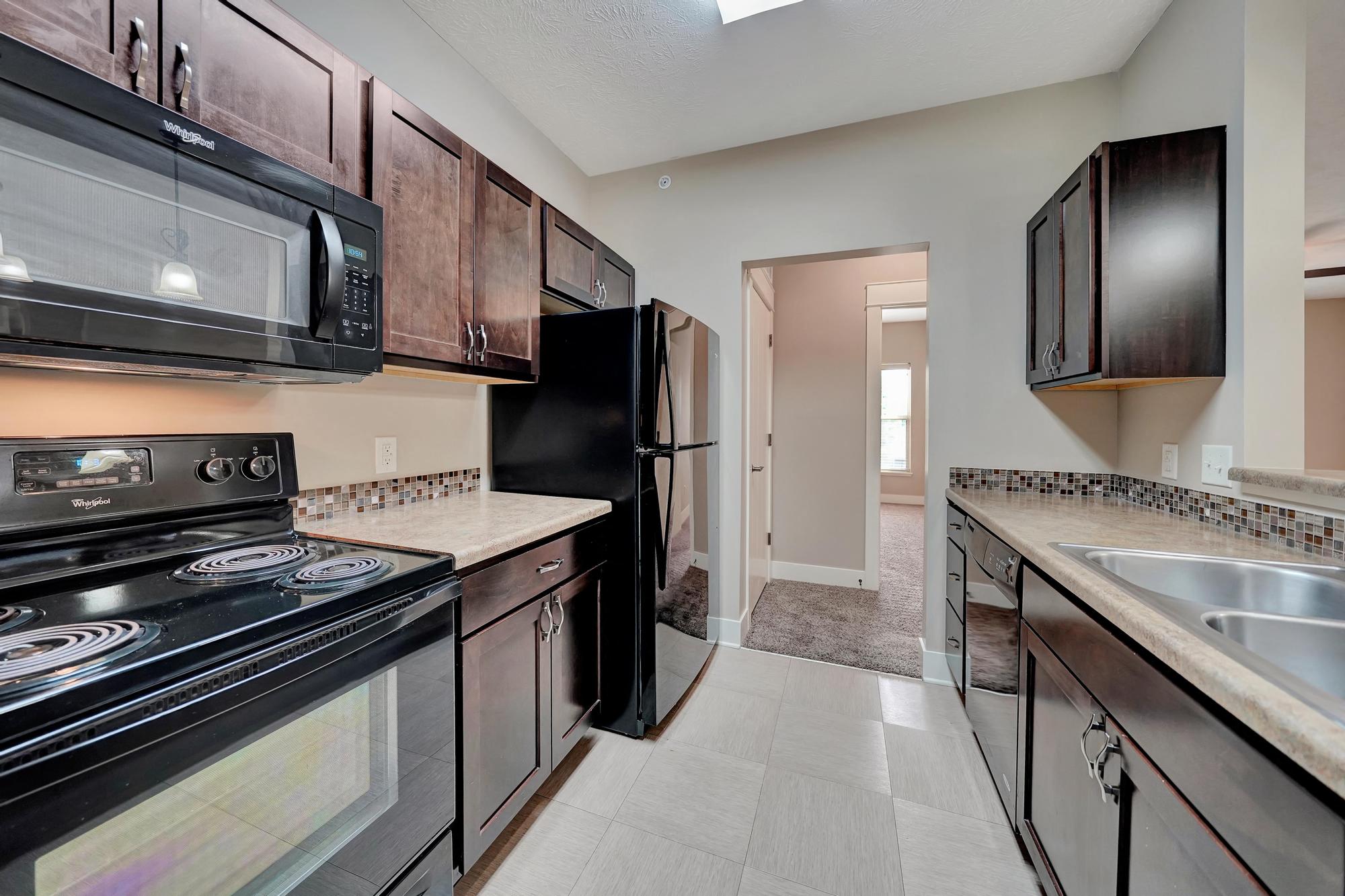 our apartments have a modern kitchen with stainless steel appliances