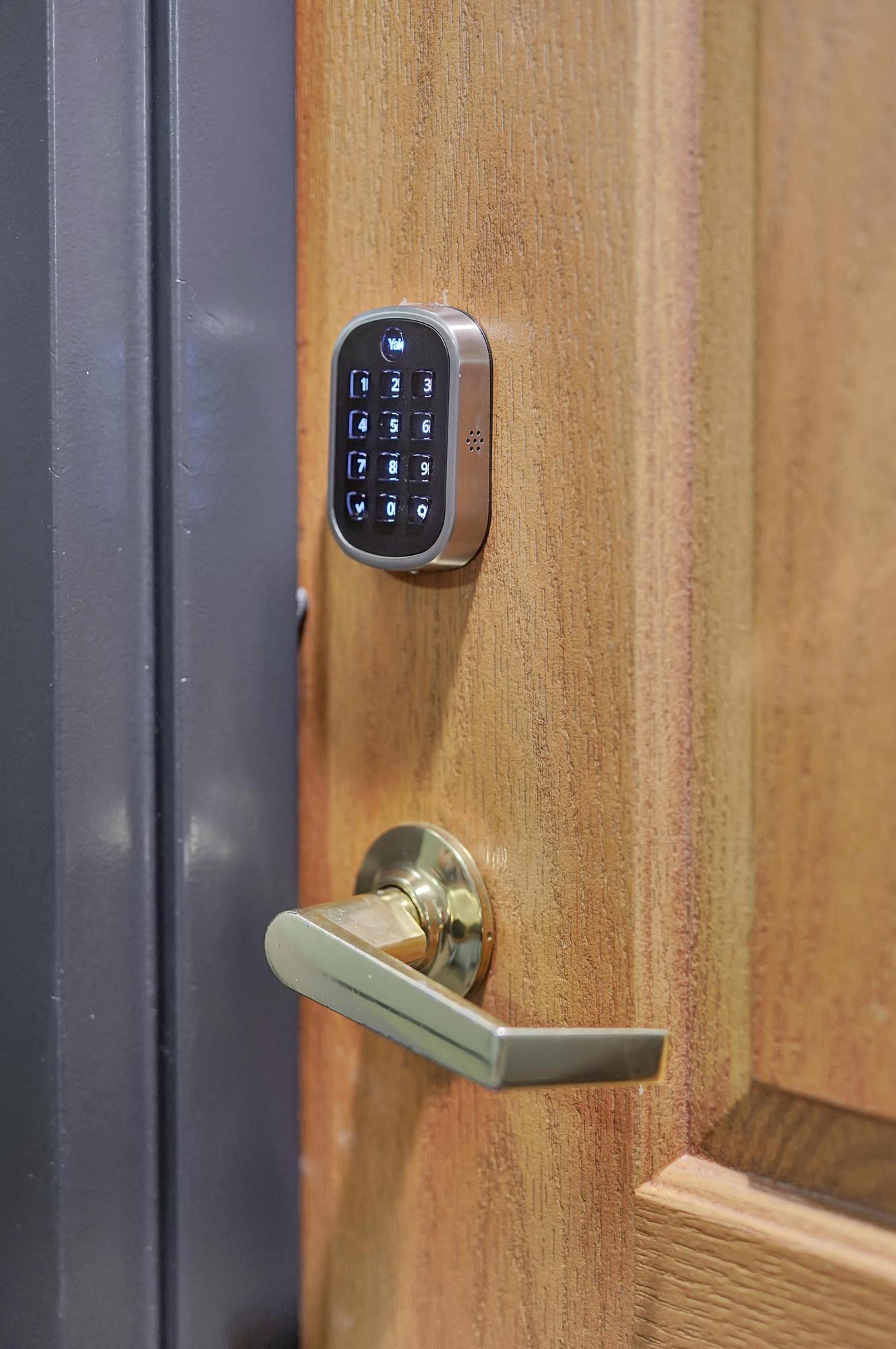 a door handle with a remote control on it