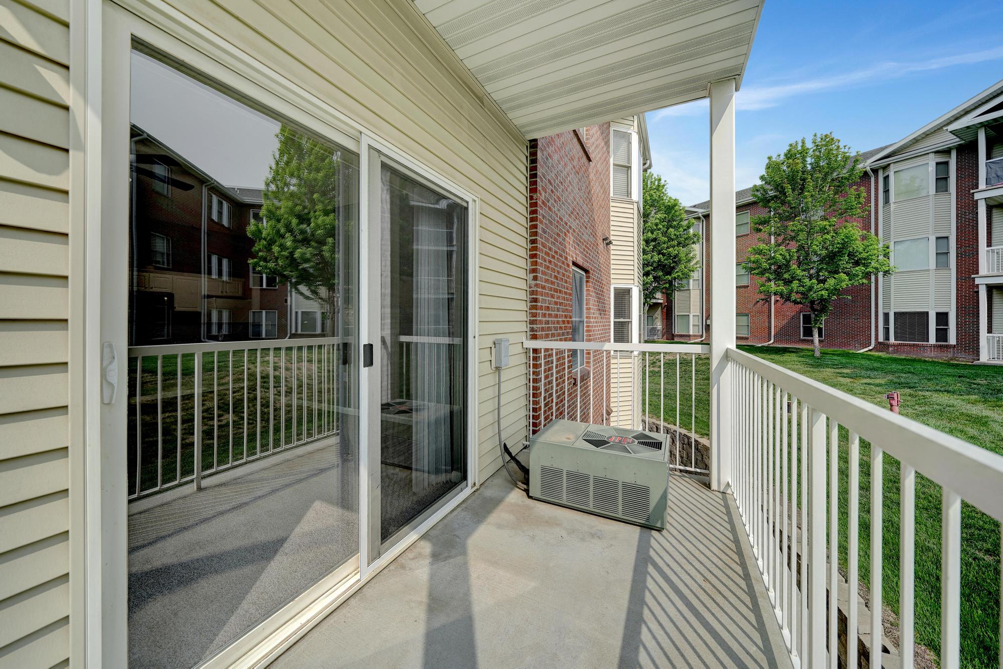 the preserve at ballantyne commons spacious balcony with patio