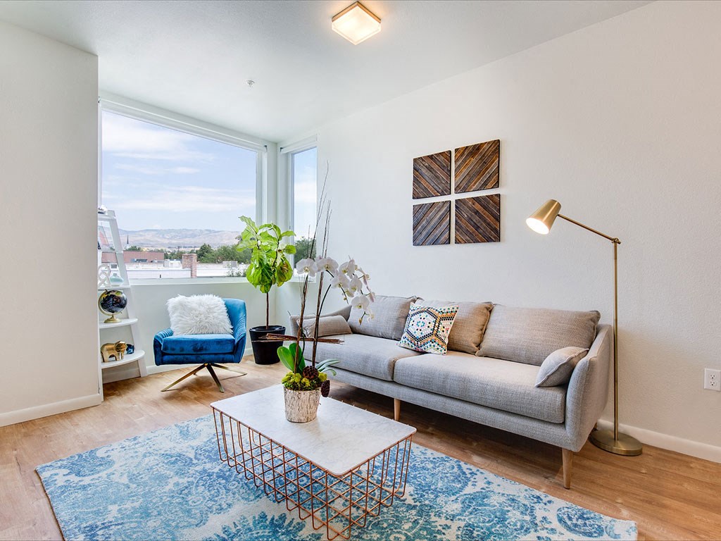 Spacious Living Room at The Watercooler Apartments, Idaho
