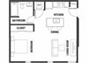 Studio Floor Plan Studio Floor Plan at Watercooler, Boise, Idaho
