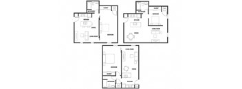 1BR x 1BA Floor Plan at Watercooler, Boise, ID, 83702