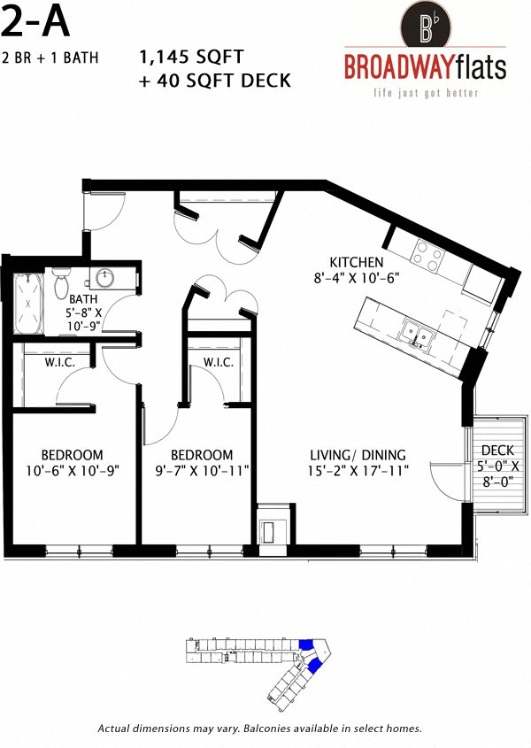 Two Bedroom A Floor Plan 9