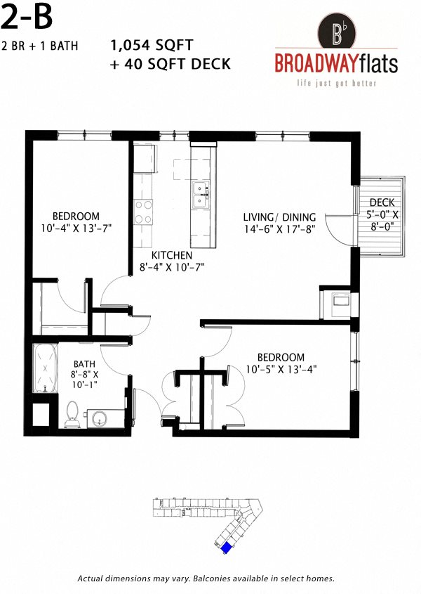 Two Bedroom B Floor Plan 10