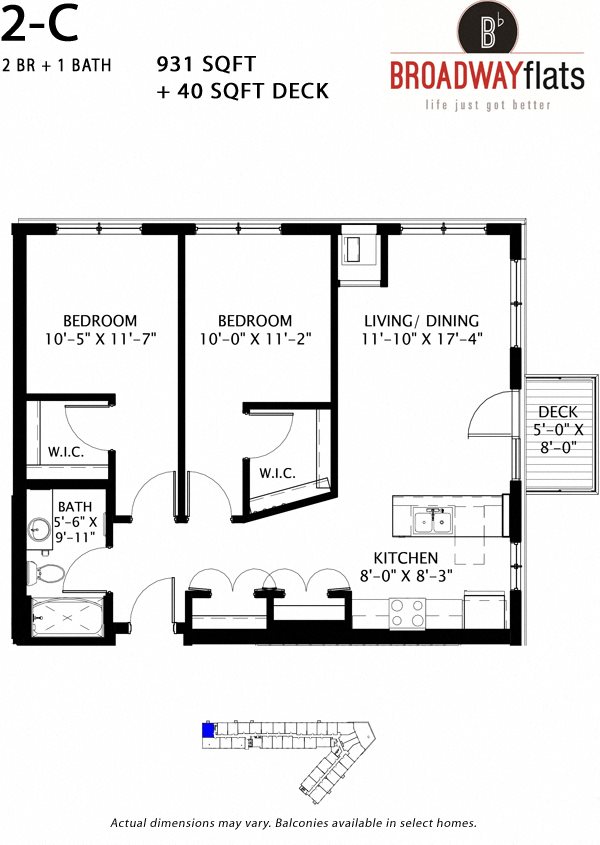 Two Bedroom C Floor Plan 11