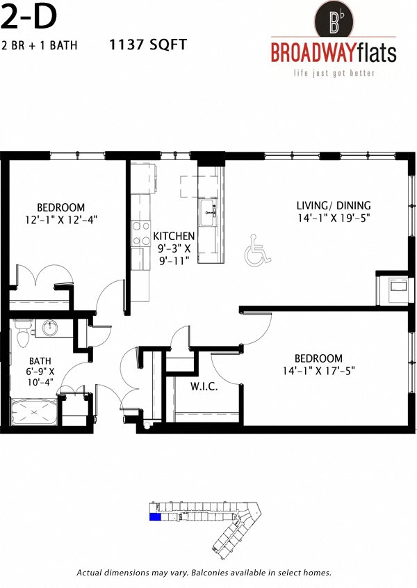 Two Bedroom D Floor Plan 12