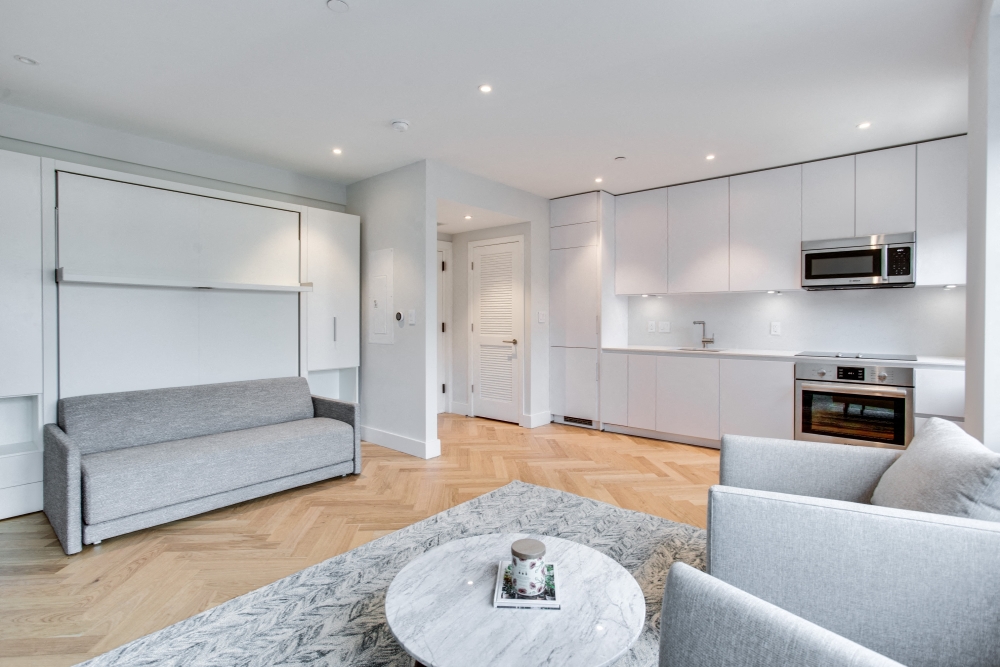 Furnished studio at the Century with murphy bed