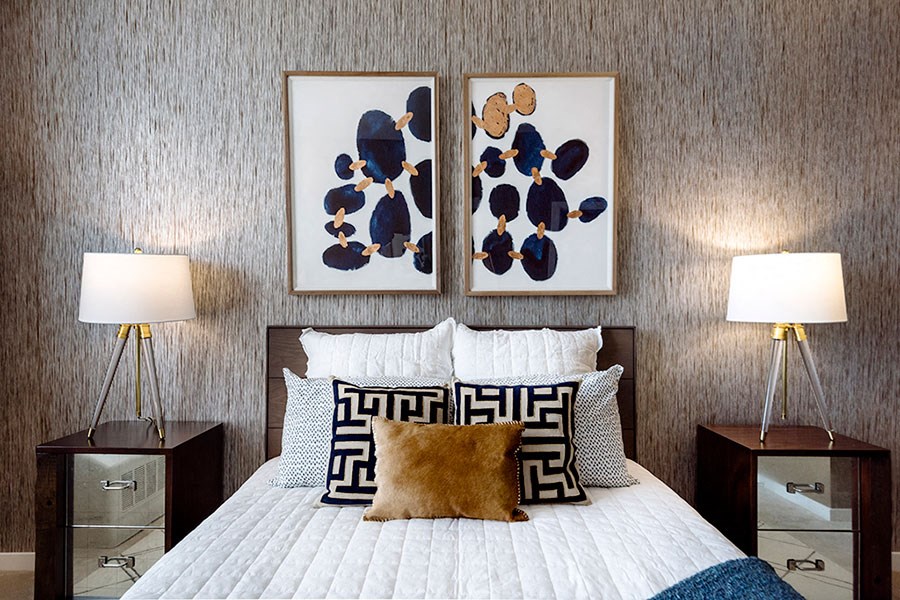 Spacious Bedroom With Comfortable Bed Spacious Bedroom With Comfortable Bed at The Green at Bloomfield, New Jersey