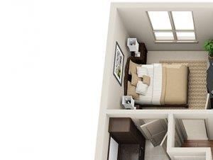 One Bedroom | One Bathroom Floor Plan One Bedroom | One Bathroom Floor Plan at ALARA Uptown, Texas, 75204