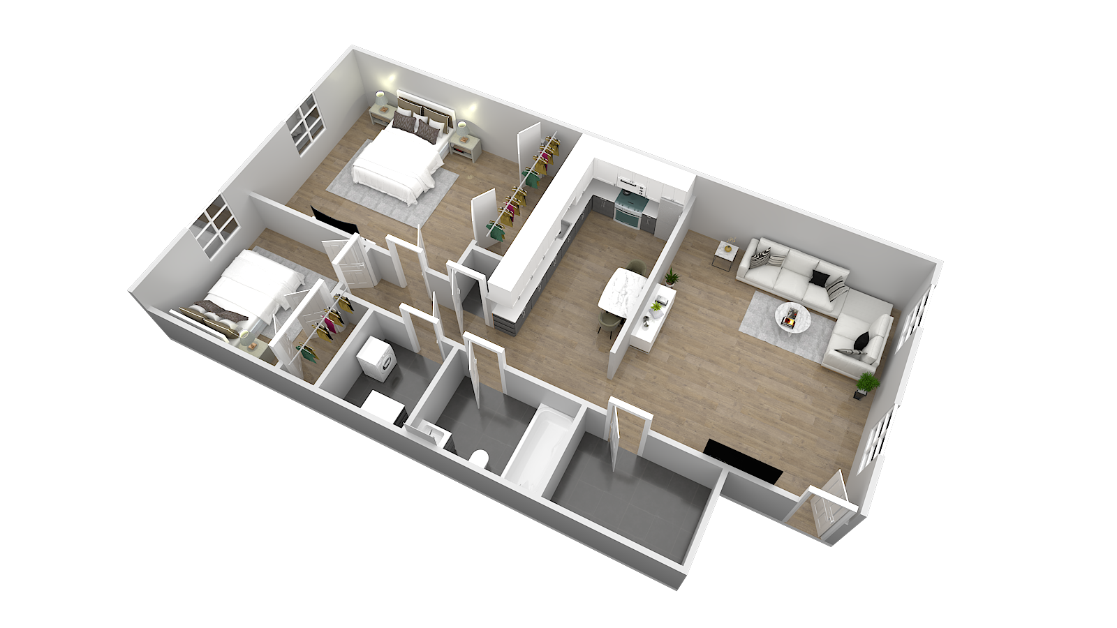 Rushwood Floorplans 2 bedroom Classic