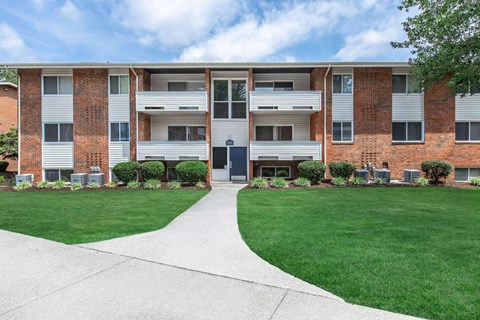 our apartments feature a spacious yard and green grass