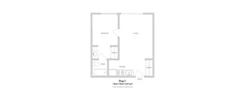 Junior 1 Bedroom - Plan 1