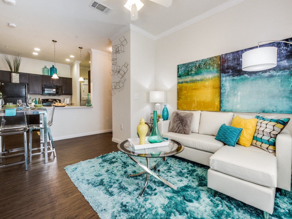 Spacious Living Room at CLEAR Property Management , The Lookout at Comanche Hill, San Antonio, Texas