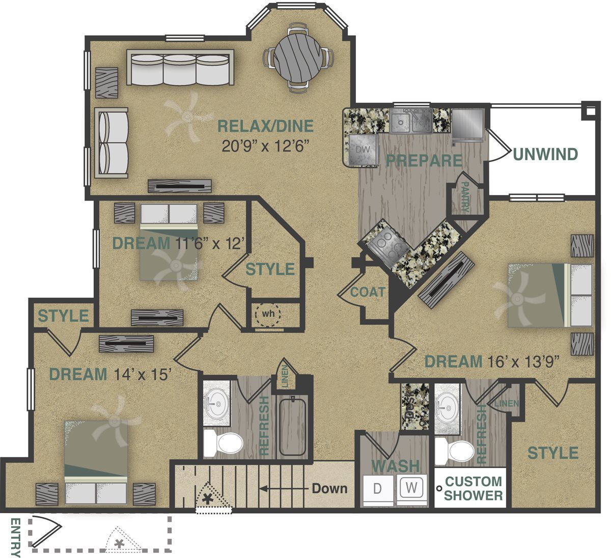 C1UG Floor Plan 17