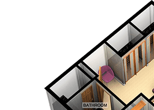 A1 One Bedroom One Bathroom FloorPlan A1 One Bedroom One Bathroom FloorPlan at Carelton Courtyard, Galveston, 77550