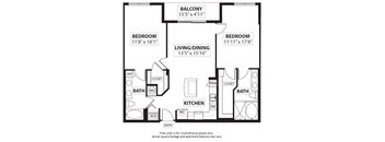 Floorplan at Windsor at Doral,4401 NW 87th Avenue, Miami