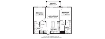 Floorplan at Windsor at Doral,4401 NW 87th Avenue, FL 33178