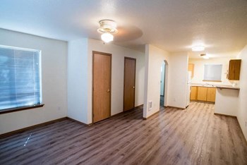 Wood Floor Living Room Wood Floor Living Room at Lorence Court Apartments, Portland, OR, 97216