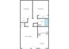 2 bed and 1 bath