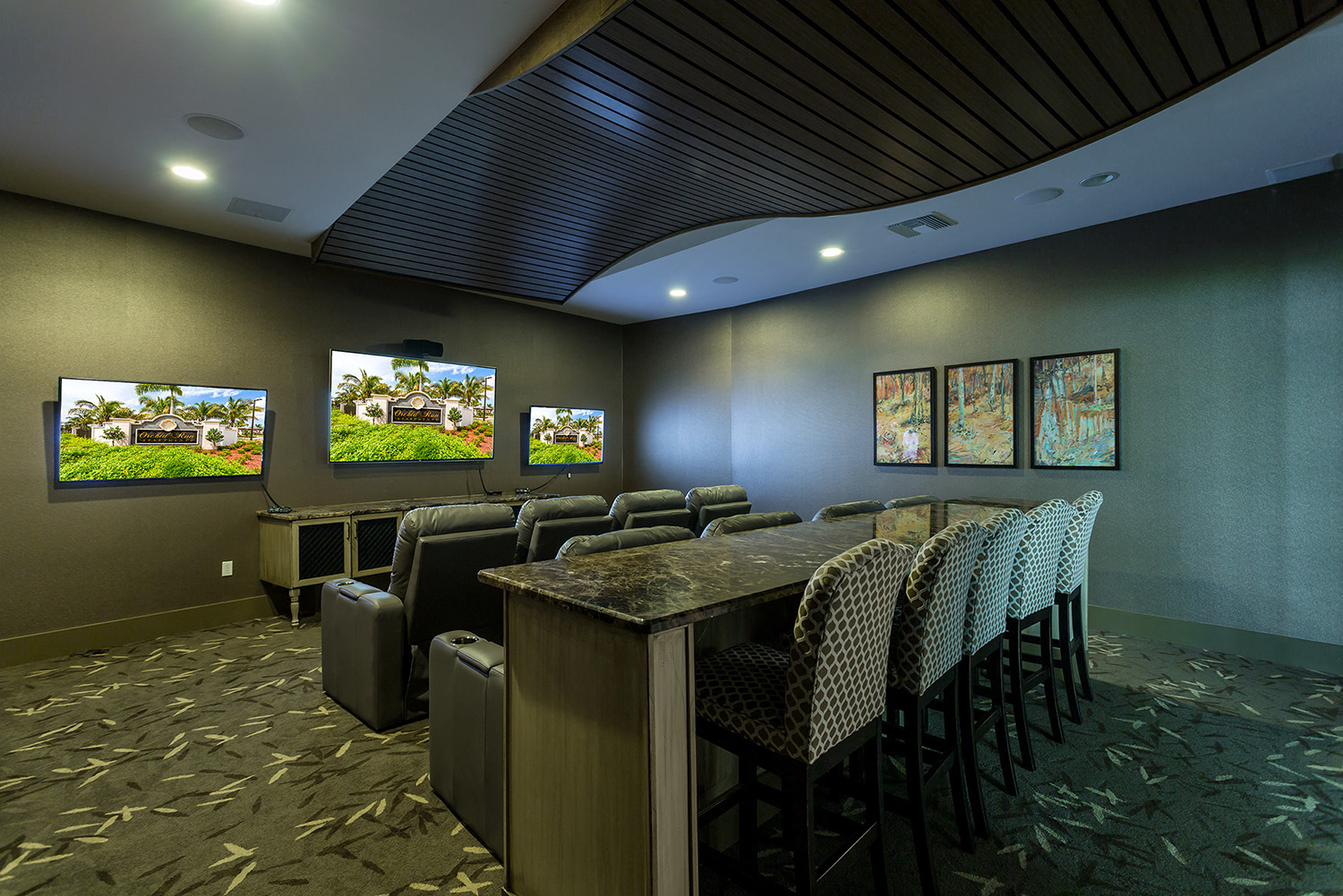 Theater Room at Orchid Run Apartments, Florida, 34105