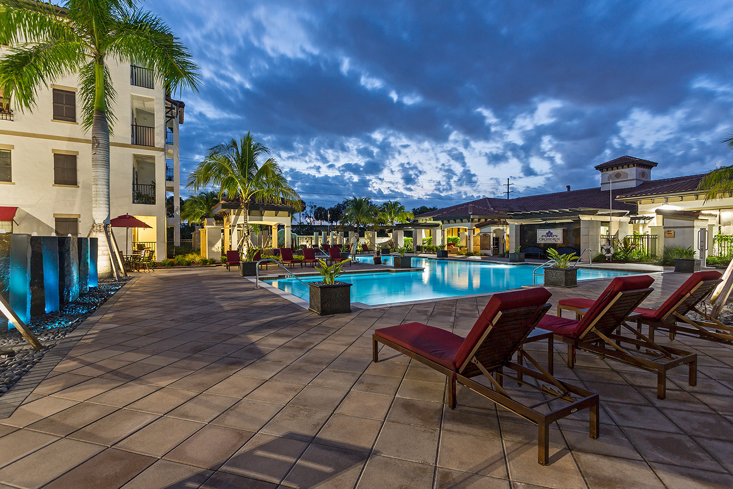 Swimming Pool area at Orchid Run Apartments, Naples, 34105