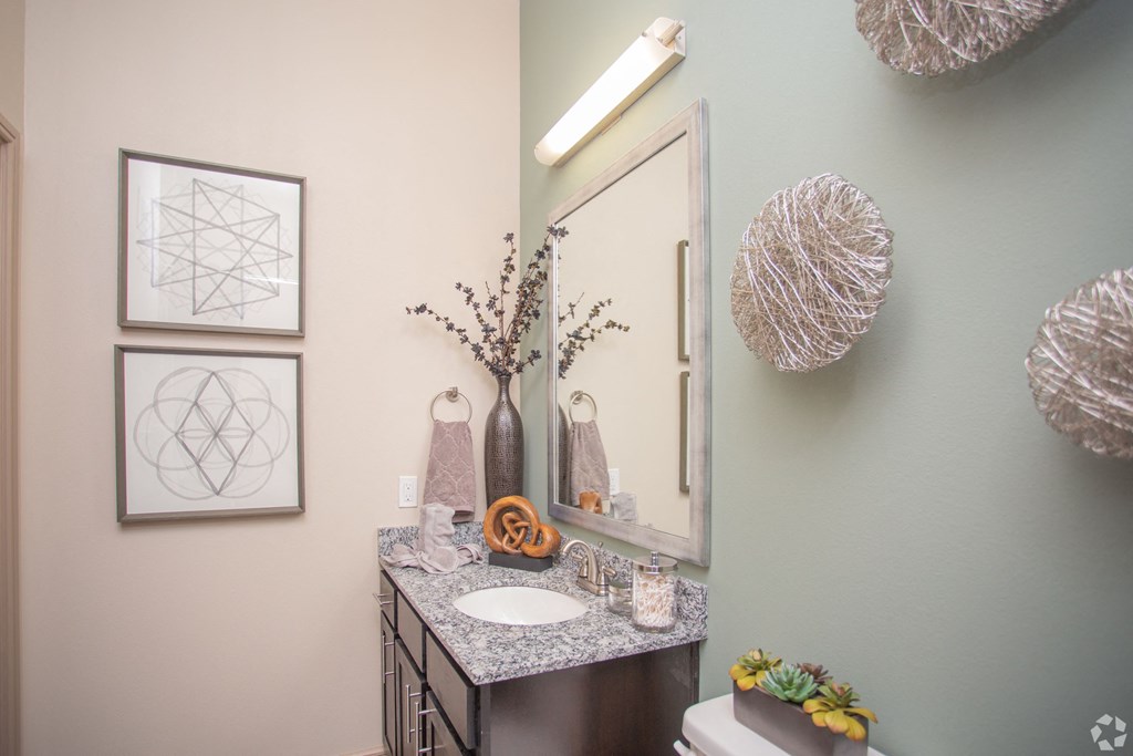 Guest bathroom one sink