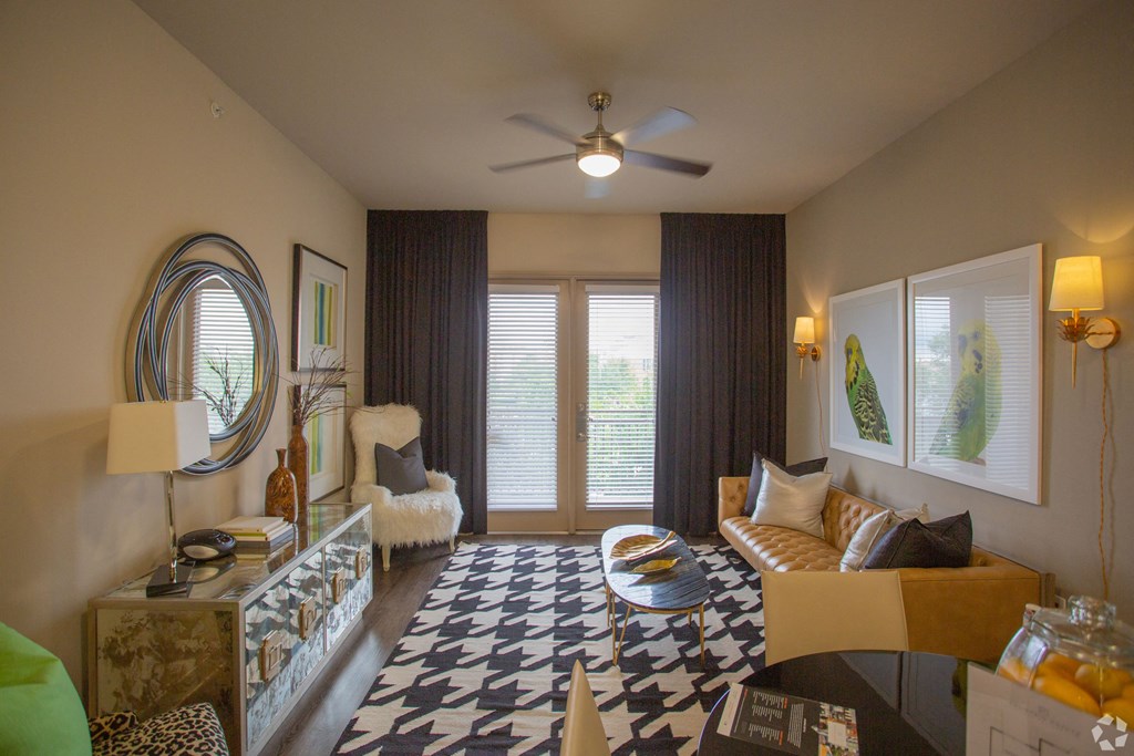 Inside photo of one of our apartment models with furnishings.