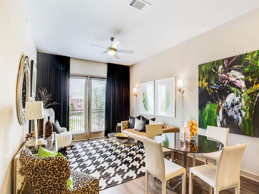 dining area with view to living room