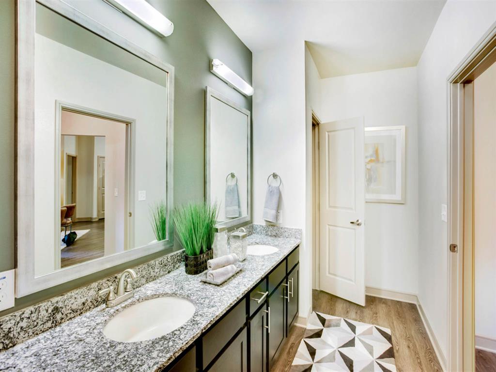 bathroom with updated materials