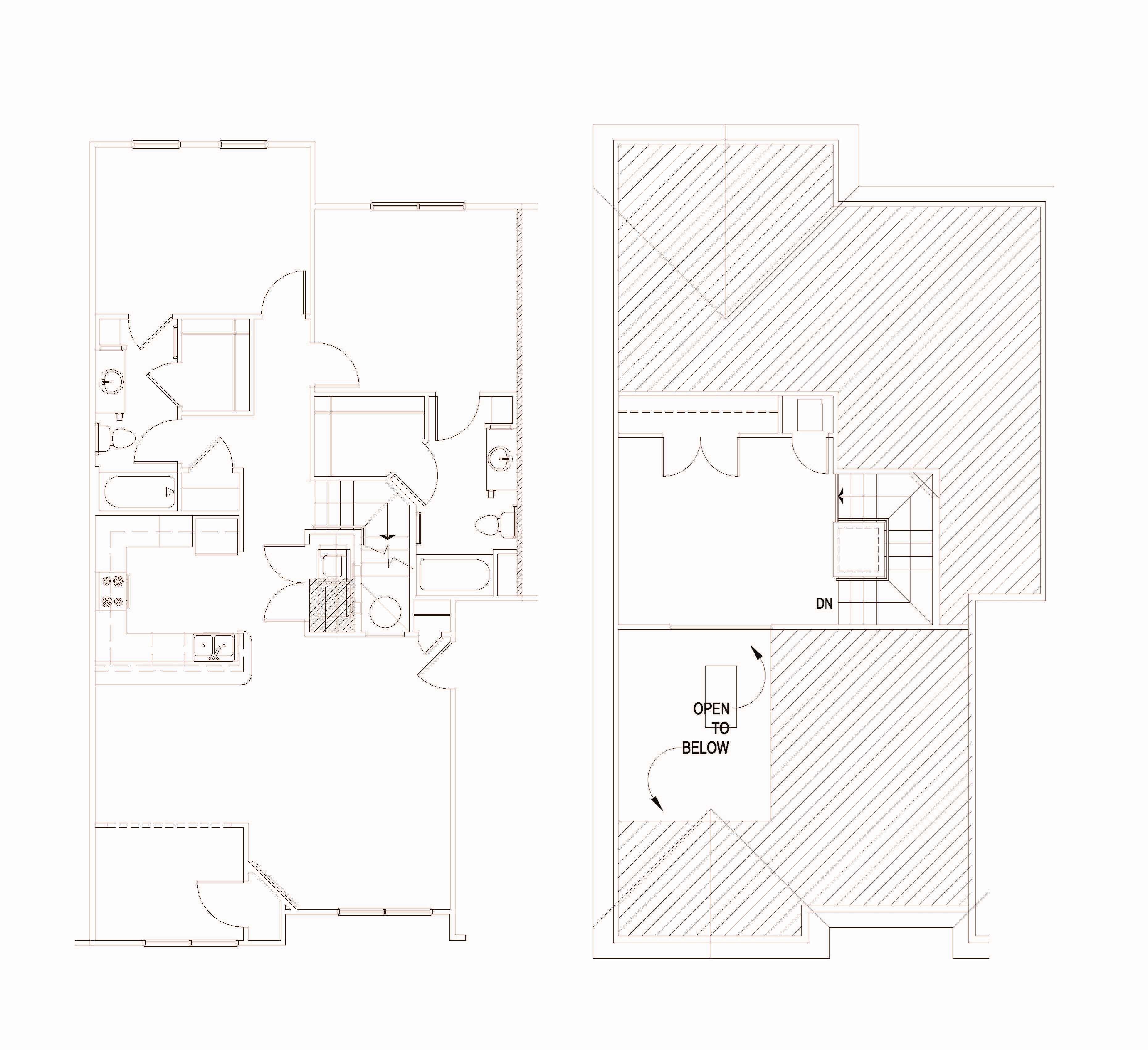 Two Bedroom Loft Floor Plan 4