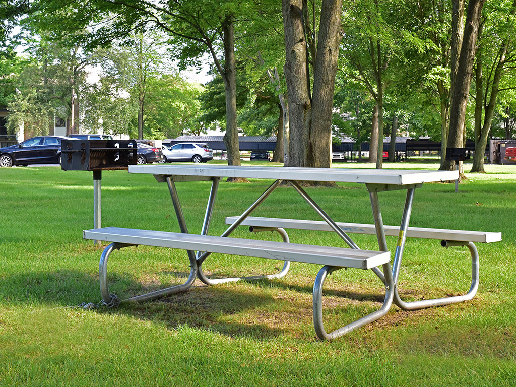 Grills and Picnic Table at Woodland Place, Midland