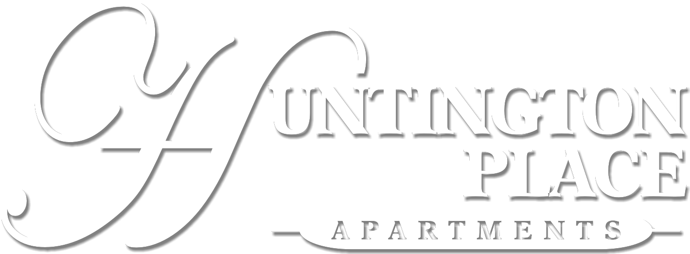 White Logo for Huntington Place Apartments, Essexville, MI, 48732