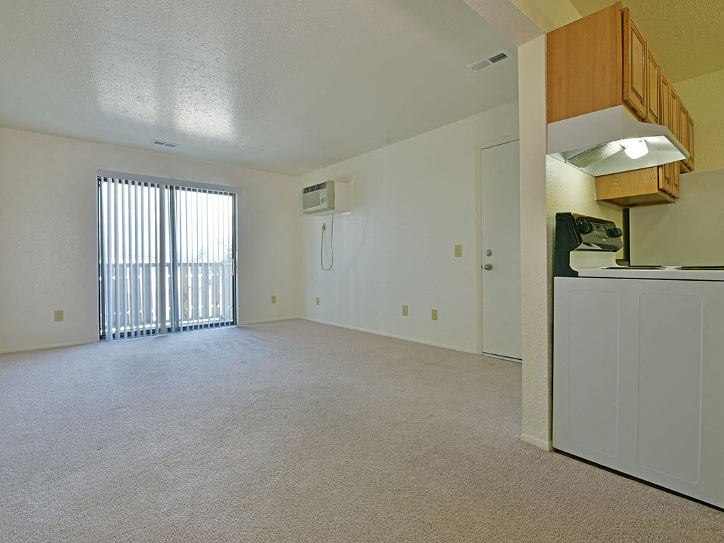 Balcony Access via Living Room at Huntington Place, Essexville, MI