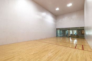 Racquetball court at the Heights Apartments