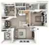 2 bedroom apartment floor plan