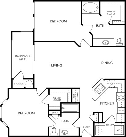 The Sky Floorplan at Azure Villas, Las Vegas, NV, 89081