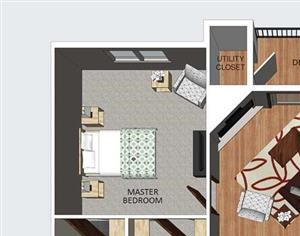 Howden two bedroom two bathroom floor plan at The Flats at 84