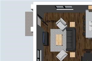 Carter one bedroom one bathroom floor plan at Villas of Omaha at Butler Ridge