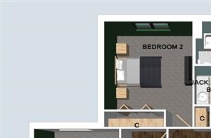 Hitchcock three bedroom two bathroom floor plan at Villas of Omaha at Butler Ridge