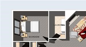 Westwood three bedroom two bathroom floor plan at Villas of Omaha at Butler Ridge