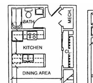 Juneau one bedroom one bathroom apartment at Capitol View Apartments