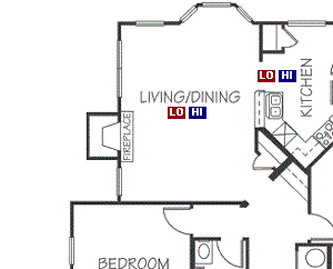 Cardinal two bedroom two bathroom floorplan at Stone Creek Villas