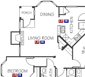 Crane two bedroom two bathroom floorplan at Stone Creek Villas
