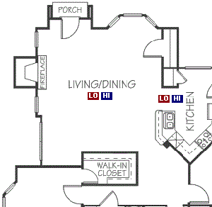 Eagle two bedroom two bathroom floorplan at Stone Creek Villas