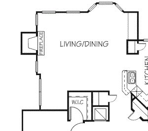 Swan two bedroom two bathroom floorplan at Stone Creek Villas