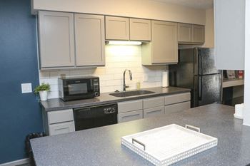 Shared kitchen for resident use in the clubhouse