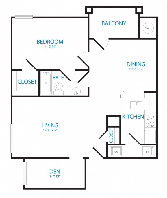 1 bedroom den