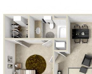 Tow Bedroom, Two Bath Floor Plan Tow Bedroom, Two Bath Floor Plan